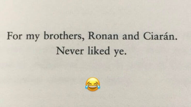 These Are Some Hilarious Book Dedications!