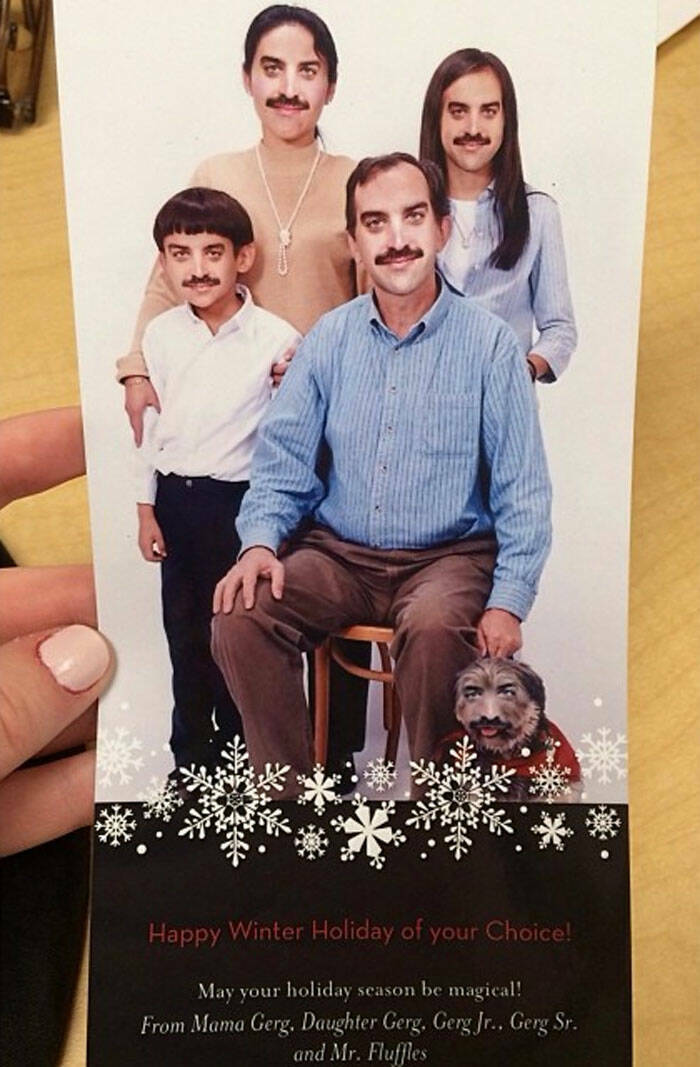 People Share Their Funny Christmas Cards