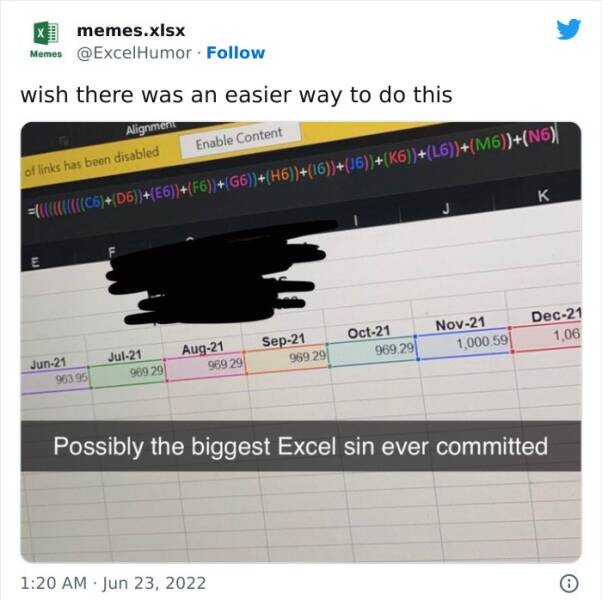 Laugh Out Loud With These Excel-Inspired Memes