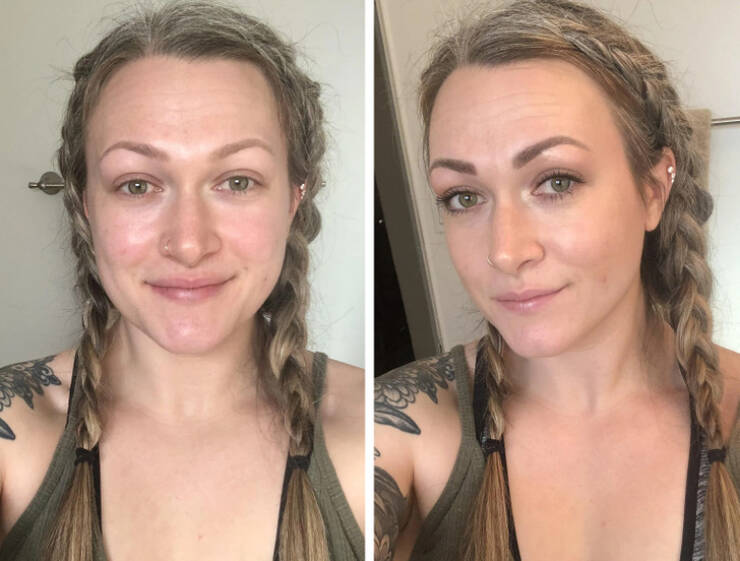 Women Showing The Meaning Of “No Makeup” Makeup