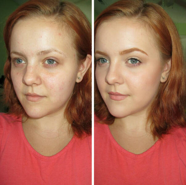 Women Showing The Meaning Of “No Makeup” Makeup