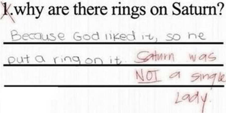 Teachers Humorous Marks On Student Tests