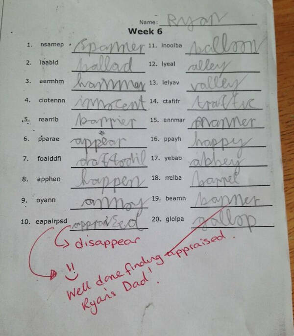 Teachers Humorous Marks On Student Tests