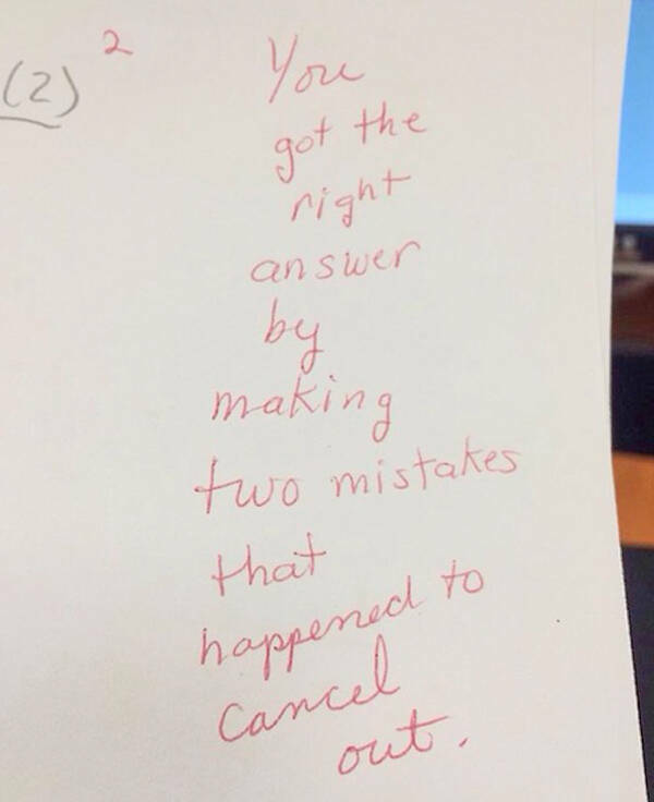 Teachers Humorous Marks On Student Tests