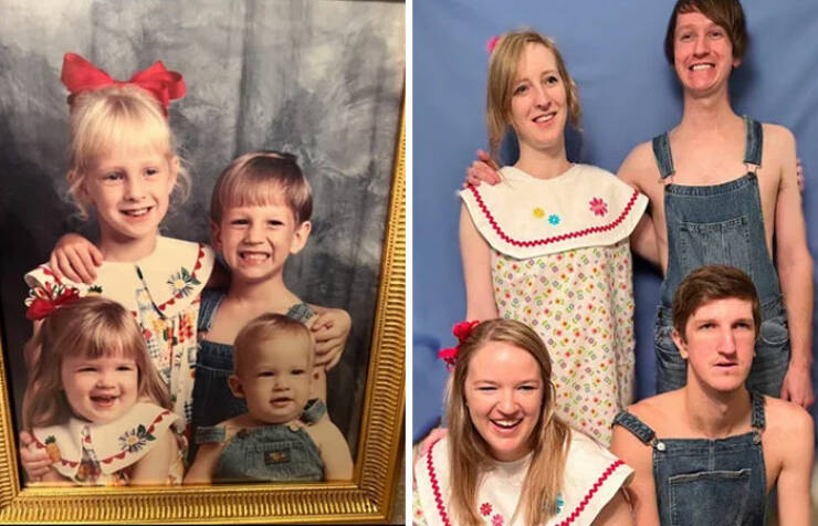 Hilarious And Heartfelt Recreations Of Old Photos