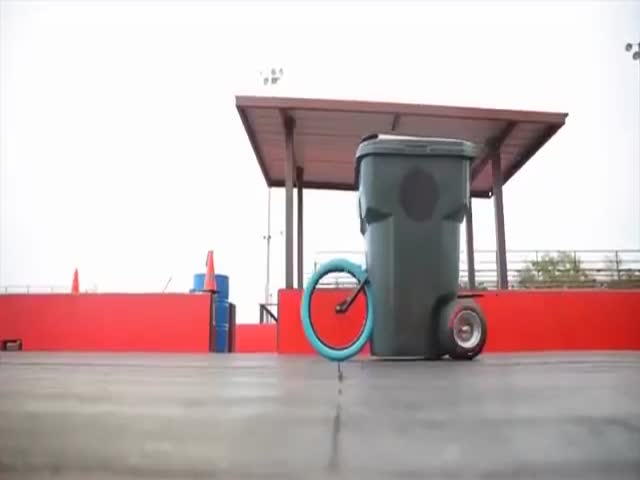 100 km/h On A Garbage Can