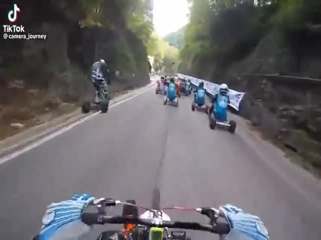 Fast Downhill Riding