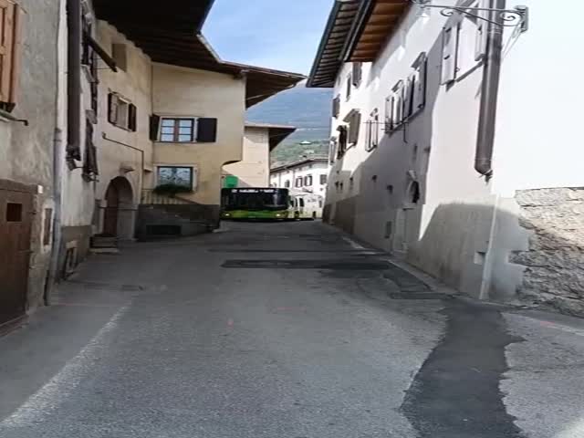 The Usual Bus Route In One Of The Towns In Italy