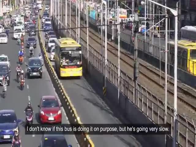 A Fun Way To Deal With Bus Lane Passers In Philippines