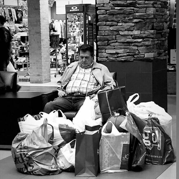 The Miserable Man Phenomenon: Hilarious Encounters Of Waiting Husbands During Shopping