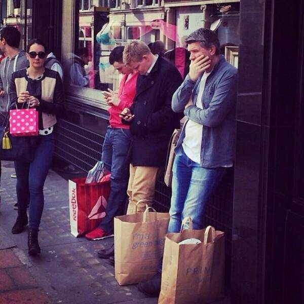 The Miserable Man Phenomenon: Hilarious Encounters Of Waiting Husbands During Shopping