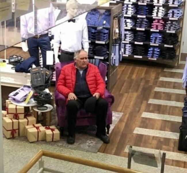 The Miserable Man Phenomenon: Hilarious Encounters Of Waiting Husbands During Shopping