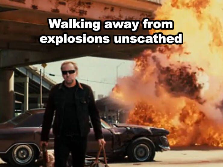walking away from explosion meme