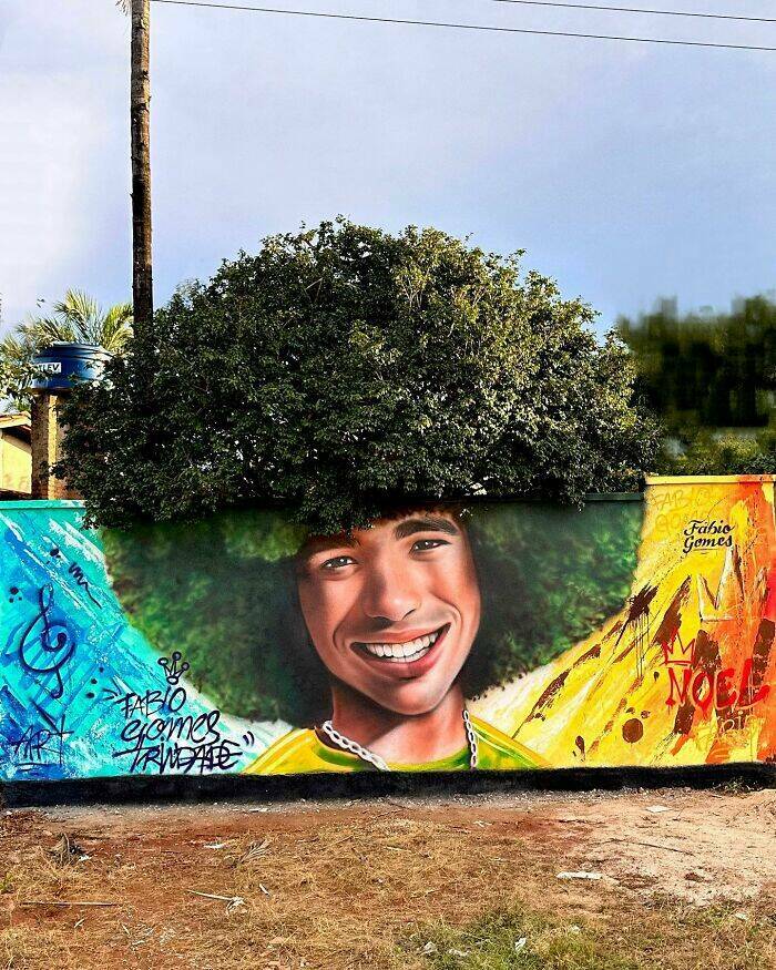 Street Artists Tree-Hair Portraits: A Nature-Inspired Canvas