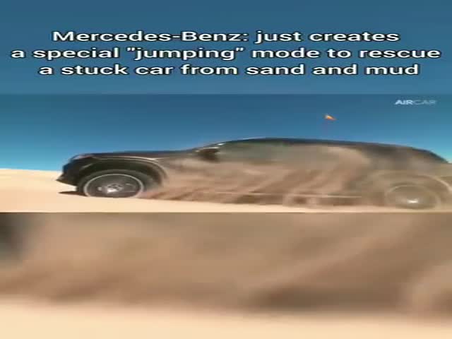 Mercedes Creates A New Jumping Mode To Prevent The Car From Getting Stuck In Sand And Mud