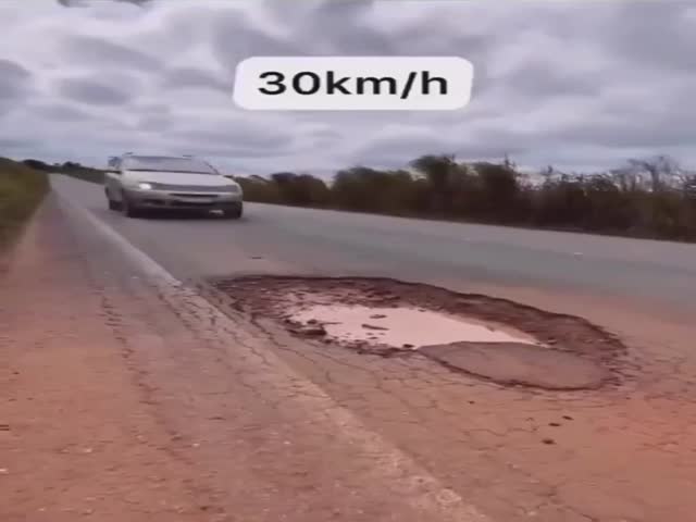 Increasing The Speed Reduces Damage From Falling Into A Pothole