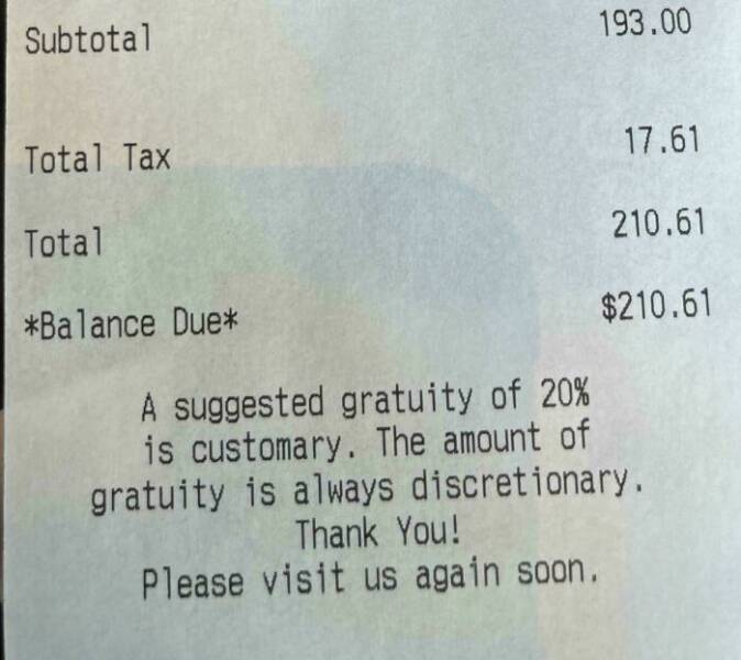 Tipping Culture Is Out Of Control