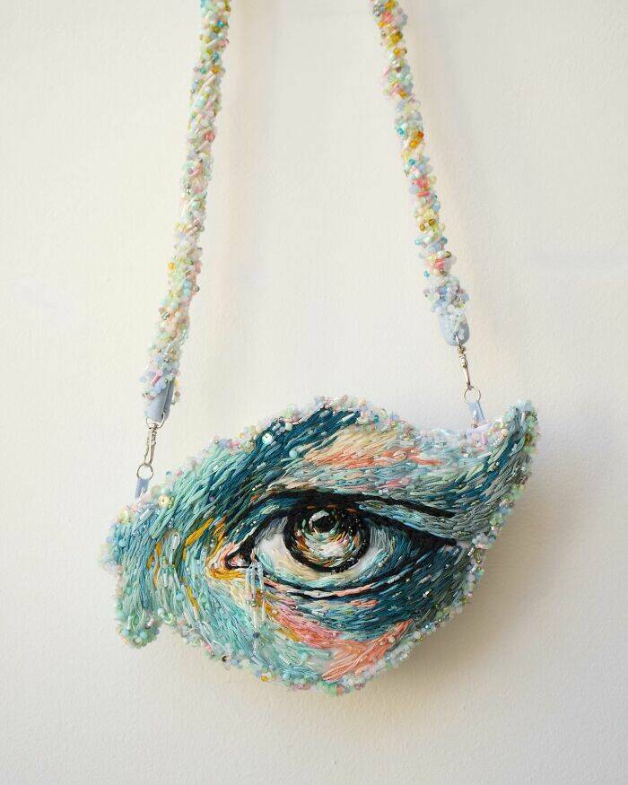 Needlework Wonders: Realistic Embroidery Patterns On Tulle By Talented Artist