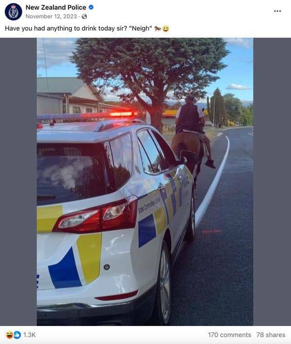 Hilarious Highlights From The New Zealand Police Facebook