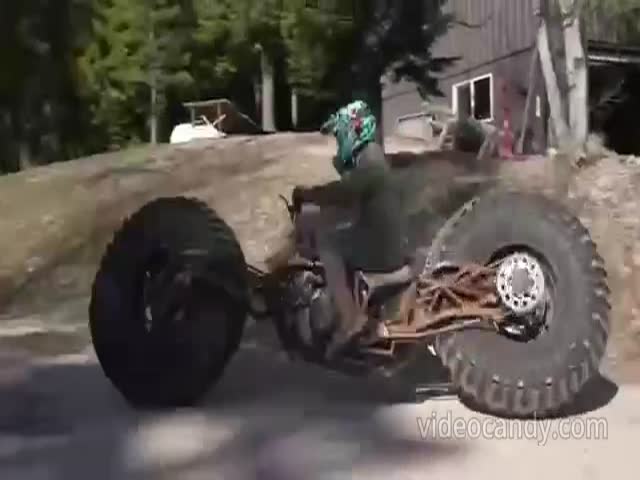 Powerful Bike With Monster Truck Wheels