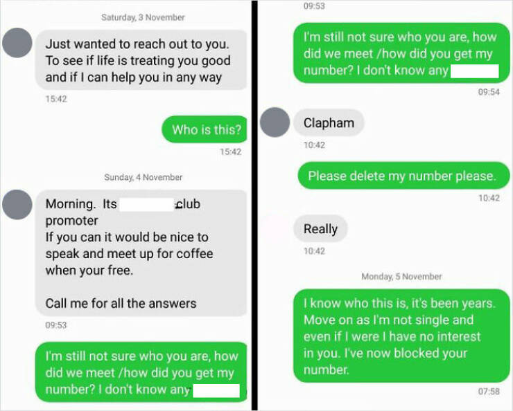 Screenshots Revealing Real Stalker Messages