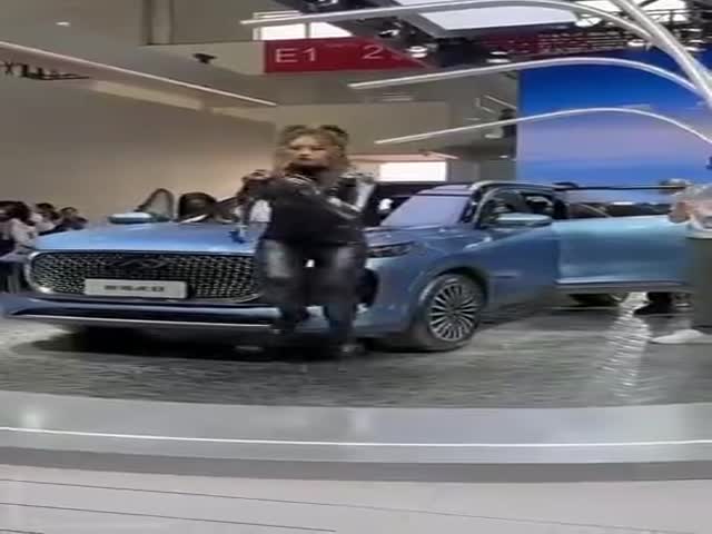 Animator At A Car Exhibition