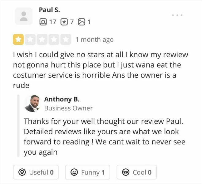 Craziest Yelp Reviews That Will Leave You Speechless