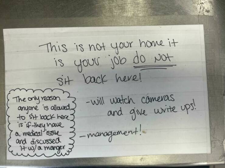 Ridiculous Prohibitions In The Worst Work Environments