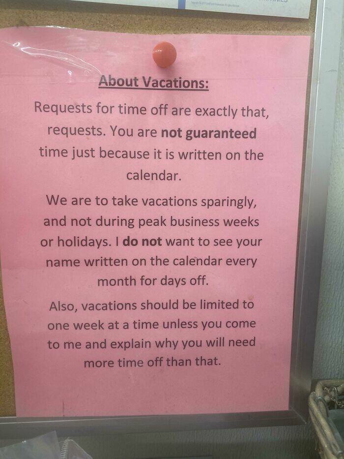 Ridiculous Prohibitions In The Worst Work Environments