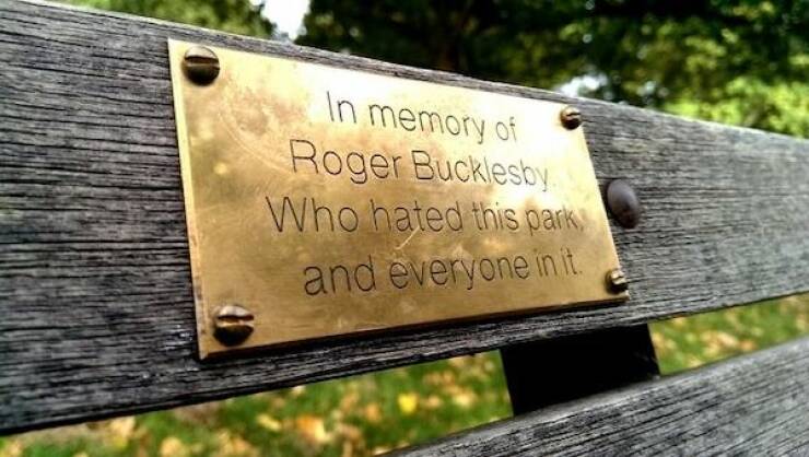 The Most Touching Bench Plaques