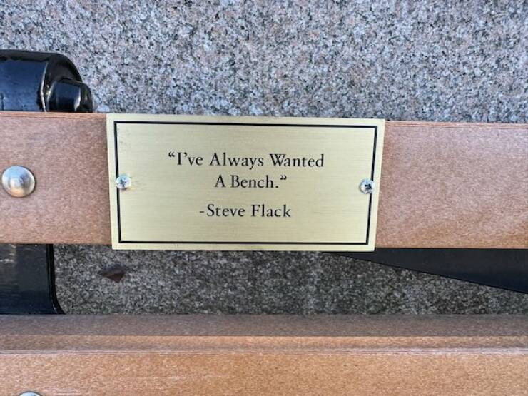 The Most Touching Bench Plaques