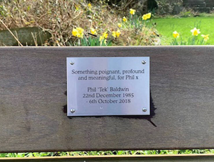 The Most Touching Bench Plaques