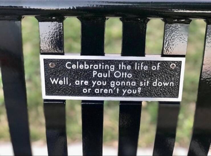 The Most Touching Bench Plaques