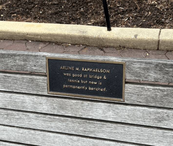 The Most Touching Bench Plaques