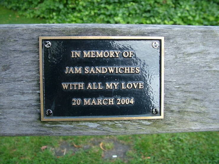 The Most Touching Bench Plaques