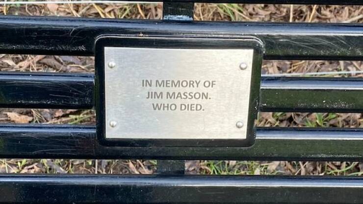 The Most Touching Bench Plaques