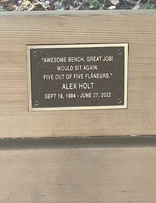 The Most Touching Bench Plaques