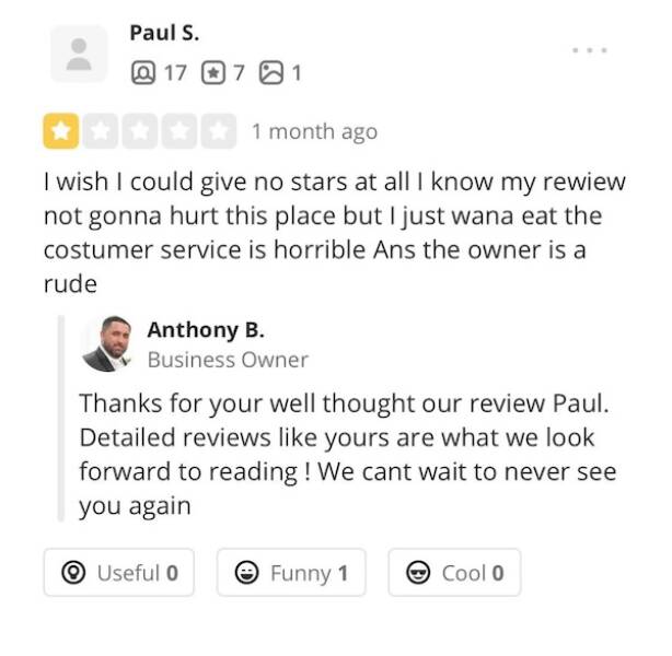 Laugh-Out-Loud Angry Yelp Reviews