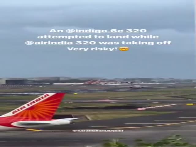 Two Planes Almost Collide At Mumbai Airport