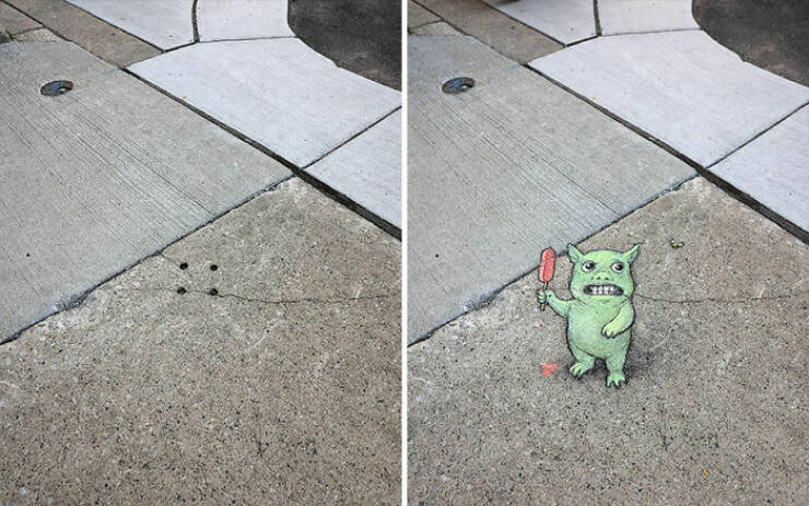 Creative Street Art: Doodled Creatures Popping Up Everywhere