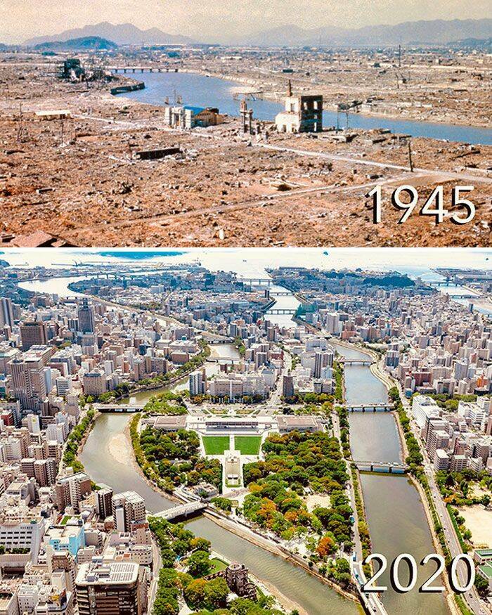 Stunning Comparisons Of Cities Through Time