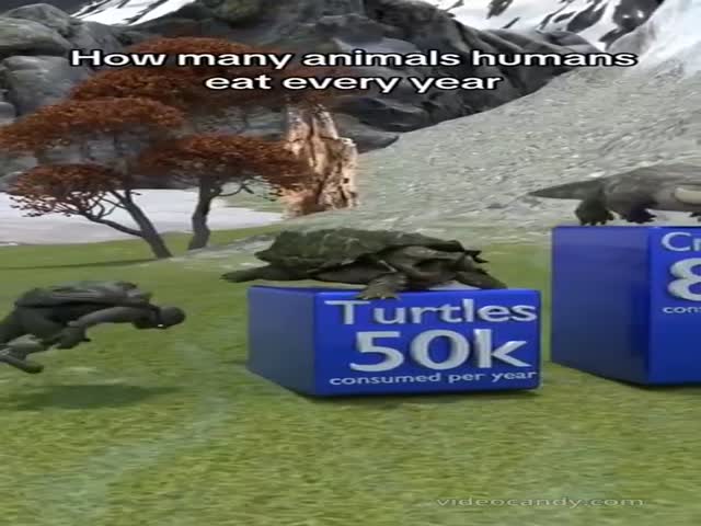 Number Of Animals Eaten By People