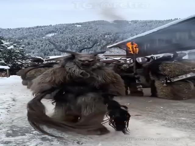 Annual Christmas Krampus Parade In Austria