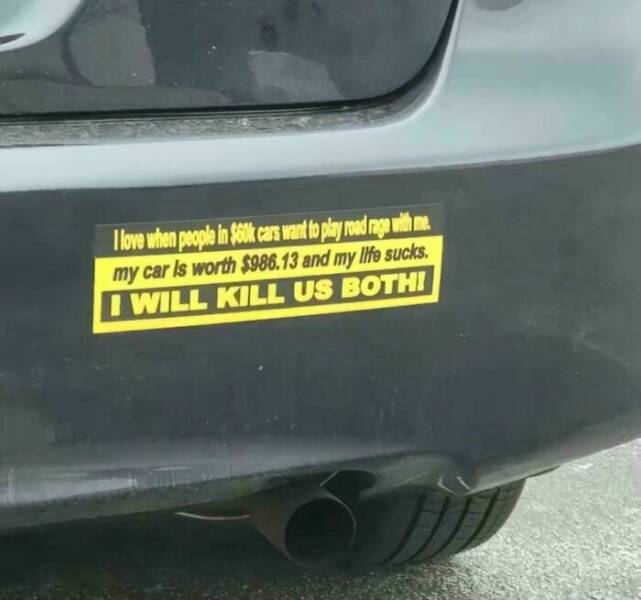 The Most Unhinged Bumper Stickers On The Road