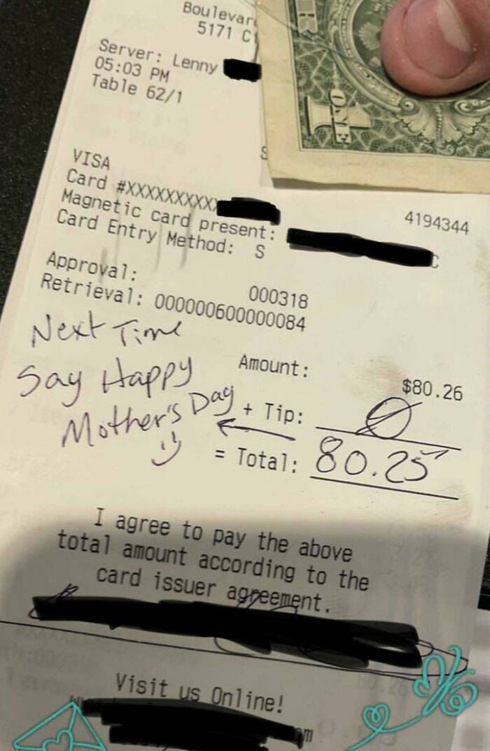 The Most Infuriating Tips Left At Restaurants