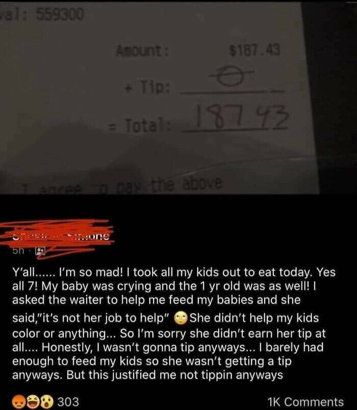 The Most Infuriating Tips Left At Restaurants