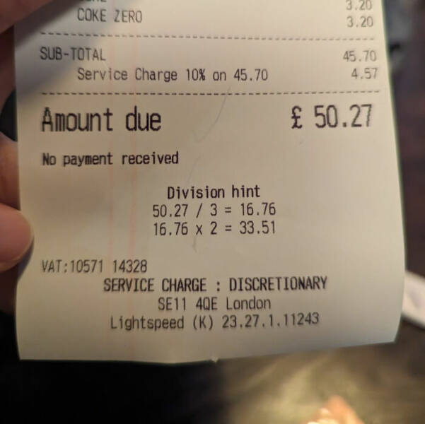 The Most Interesting Receipts Ever