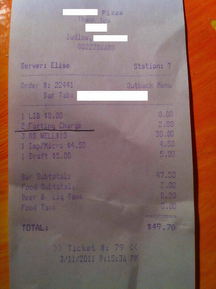 The Most Interesting Receipts Ever