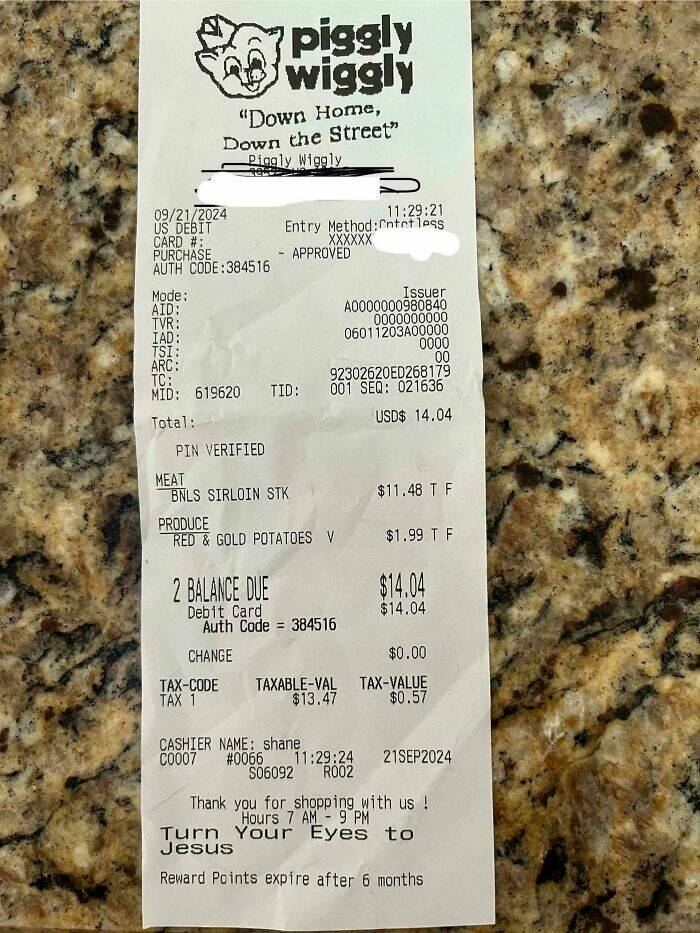 The Most Interesting Receipts Ever