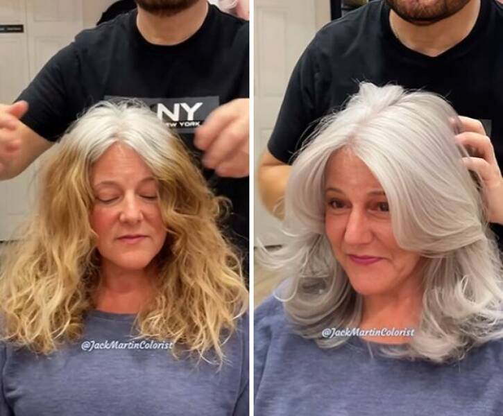 Stunning Transformations: Before And After Going Gray Naturally